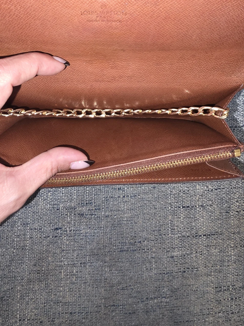 Louis Vuitton Brown Monogram Crossbody Wallet